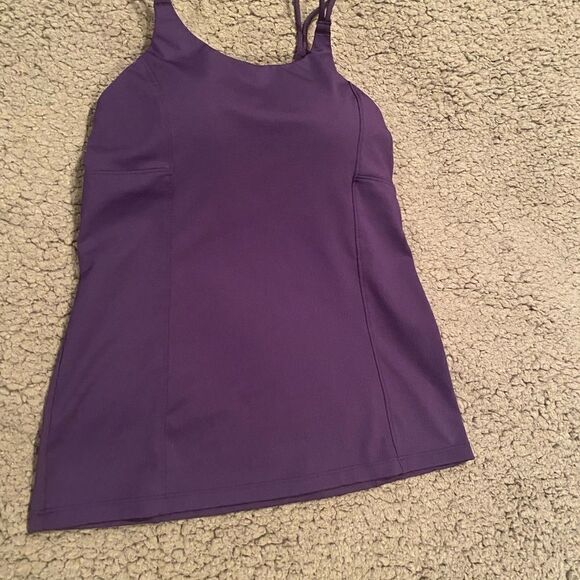 Athleta Tankini Top Swimsuit Sz 32 C Purple - Picture 10 of 12